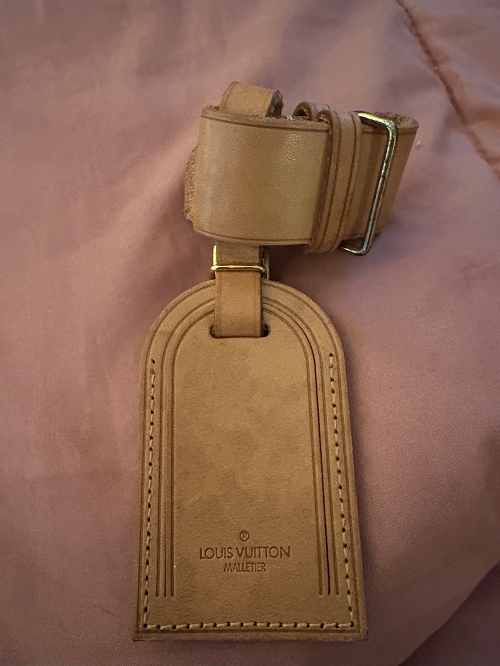 Louis Vuitton Tan Leathe Holder with Gold Hardware